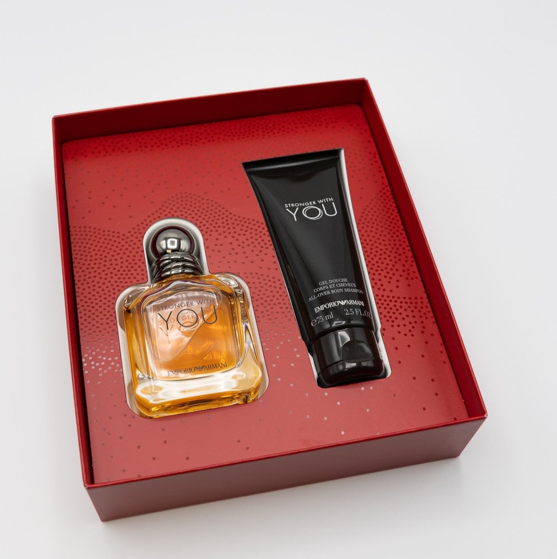 Armani Stronger with you Giftset 50 ML Eau de Toilette & 75 ML Showergel