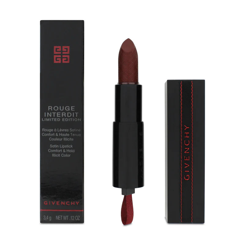 De Givenchy Rouge Interdit Lipstick in 28 Thrilling Brown