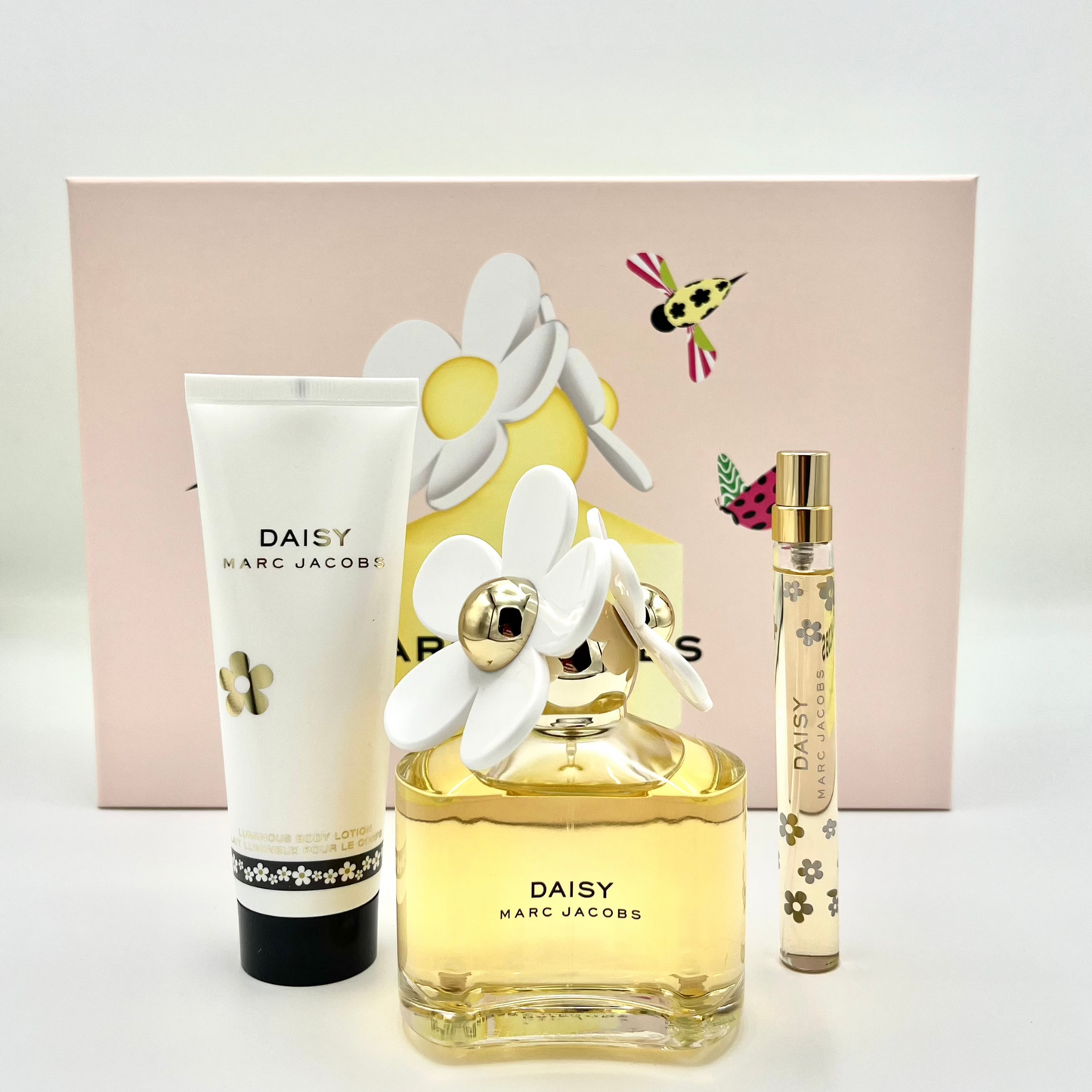 Marc Jacobs Daisy Giftset 100 ML Eau de Toilette, Travelspray 10 & 50 ML Bodylotion