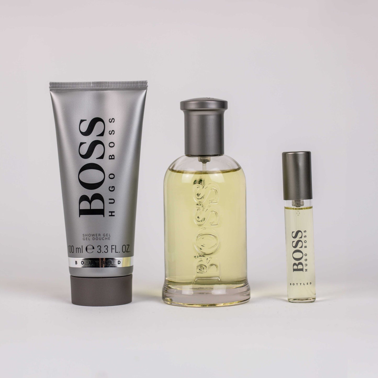 Hugo Boss Bottled Giftset 100 ml Eau de toilette, 10 ML Travelspray & 100 ML Douche gel