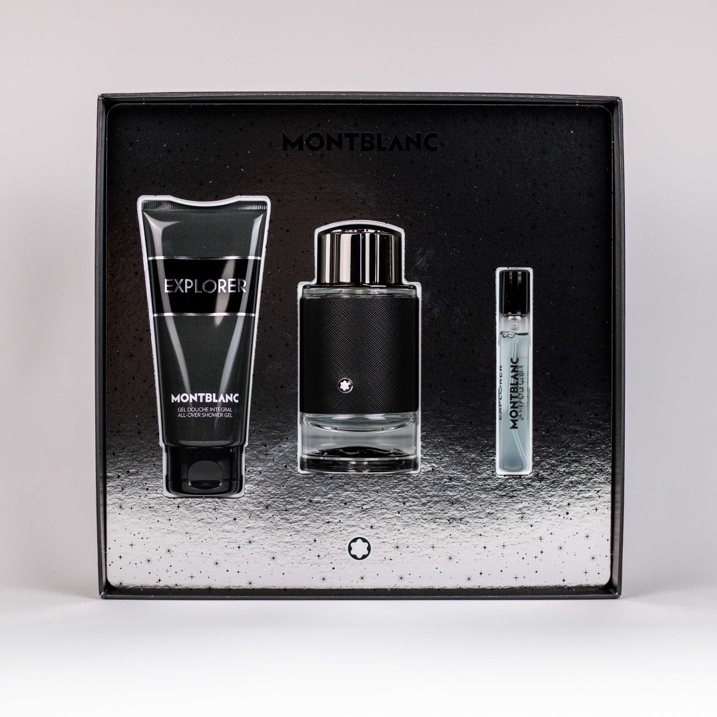 Montblanc Explorer For Men Giftset 100 ML Eau de parfum, 100 ML All over shower gel & 7.5 ML Eau de parfum