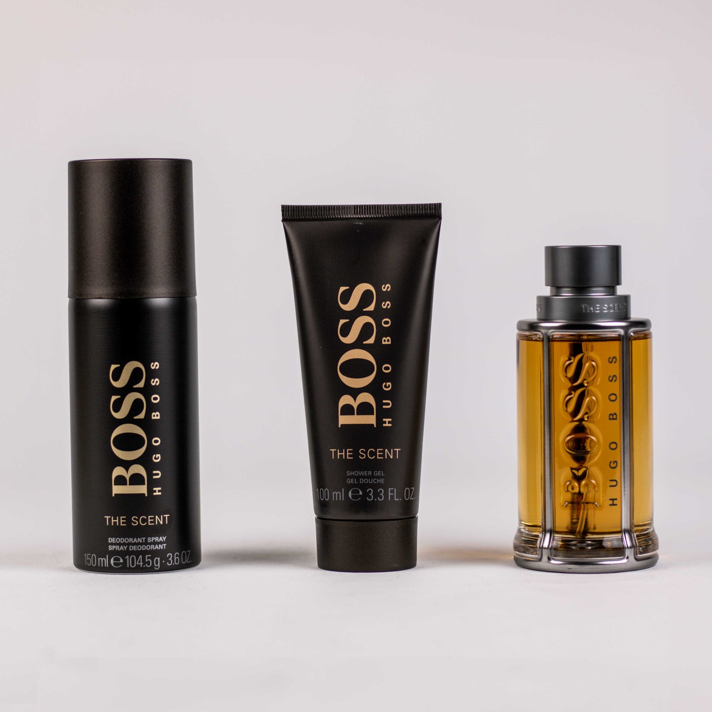 Hugo Boss The Scent 100 ML Eau de toilette, 150 ML Deodorant spray & 100 ML Shower gel