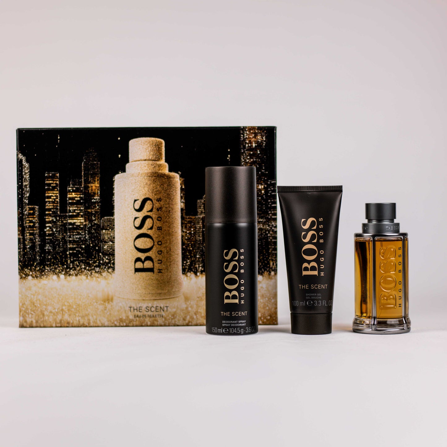 Hugo Boss The Scent 100 ML Eau de toilette, 150 ML Deodorant spray & 100 ML Shower gel