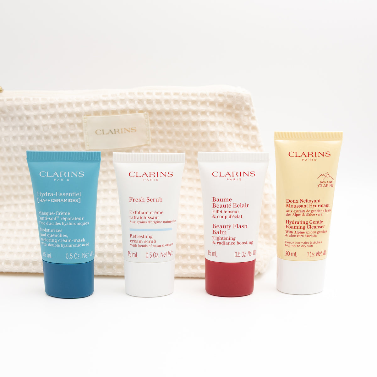 Clarins Skin care beauty set + pouch