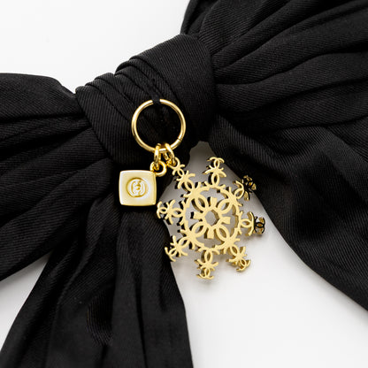 Zwarte Chanel Haarspeld - Chanel Logo