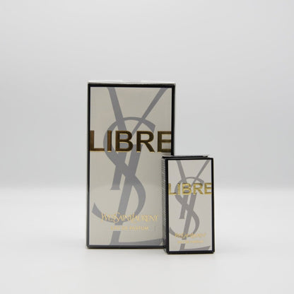 Yves Saint Laurent Libre Giftset 50 ML Eau de parfum, 7.5 ML Travelsize & gouden pouch