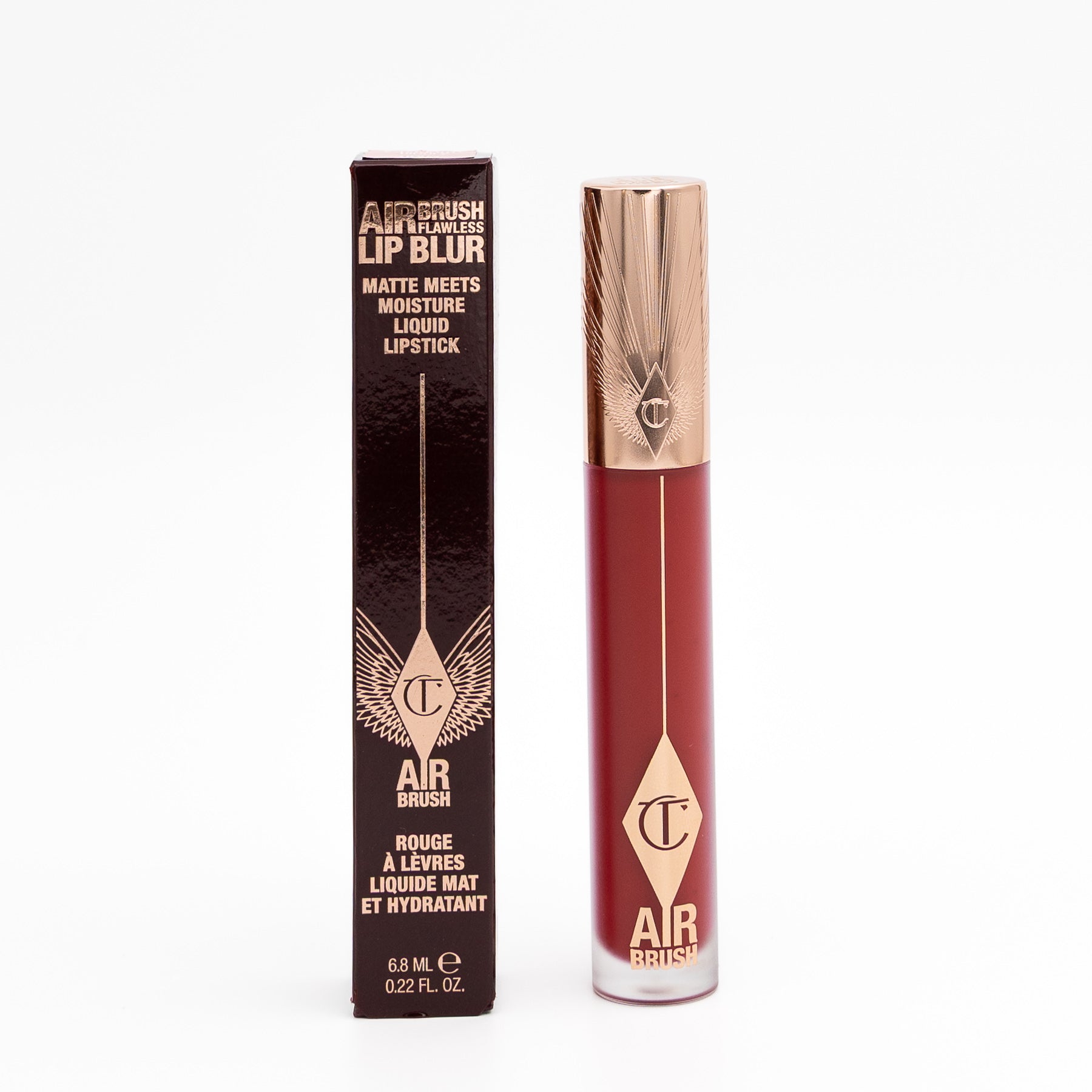 Charlotte Tilbury Airbrush Flawless Lip Blur – Ruby Blur – Matte Liquid Lipstick