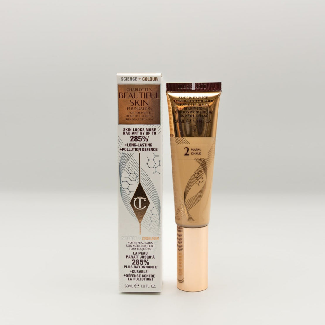 Charlotte Tilbury Beautiful Skin Foundation 2 Warm Chaud