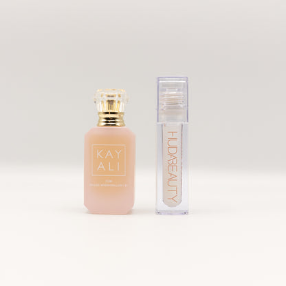 Kayali Yummy Kiss set - Kayali Boujee | Marshmallow 81| 10 ML Eau de Parfum & Huda Beauty Faux Filler Gloss